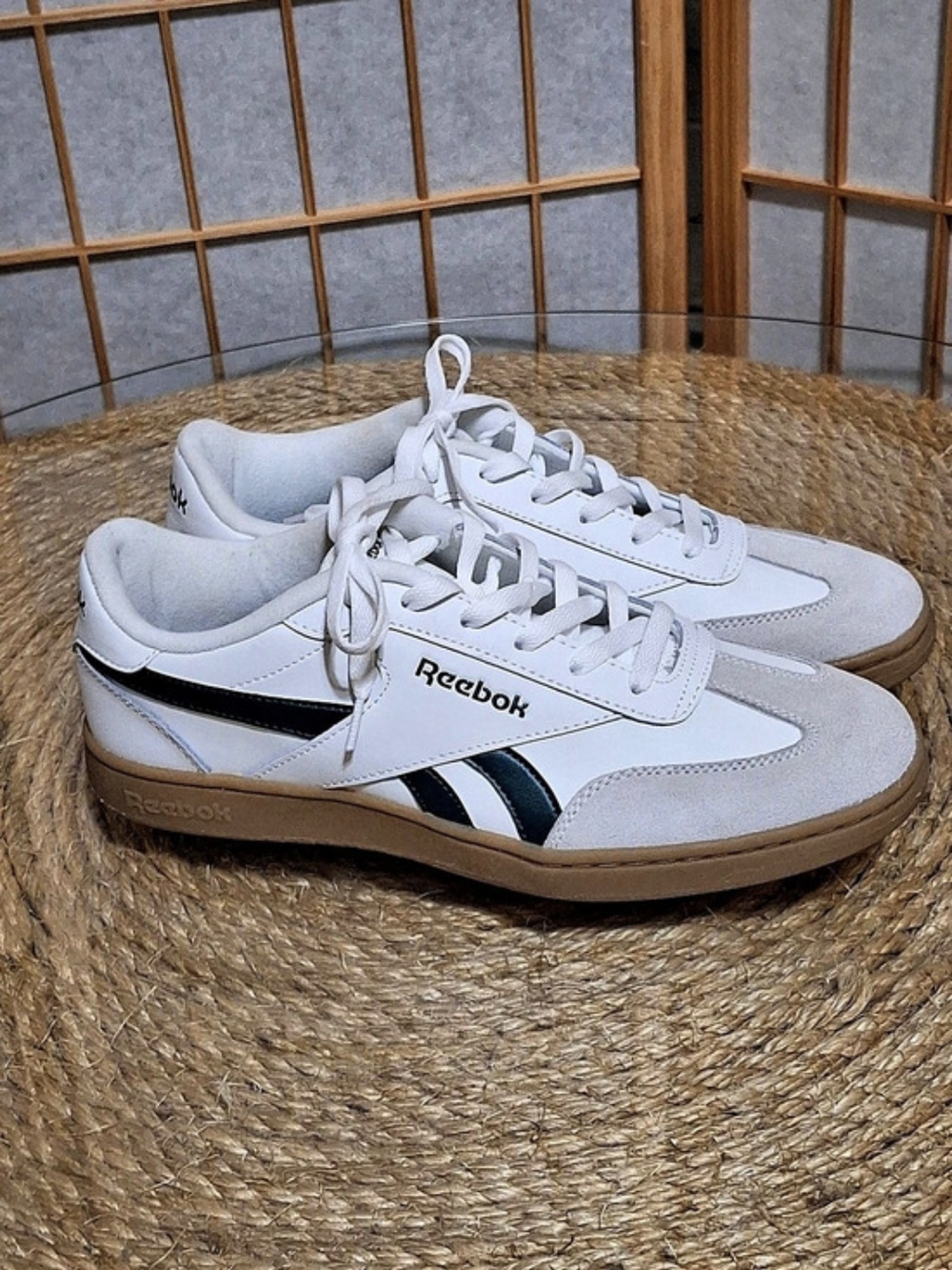 Reebok Club C 85 Color Block Sneakers White & Green US 101⁄2 Like New